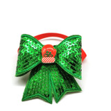 DOG AND CAT Christmas Sparkle Collar Bowtie (close-up) — Australian made dog treats by Huds and Toke