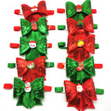 DOG AND CAT Christmas Sparkle Collar Bowtie (lifestyle), Australian made dog treats by Huds and Toke