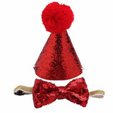 DOG Glitter Party Hats AND Bowties (lifestyle), Australian made dog treats by Huds and Toke