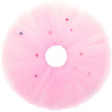 Pink Dog Tutu with Rosette and Glitter Party Hat (back view), Australian made dog treats by Huds and Toke