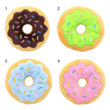 Doggy Donut Soft DOG TOY with Squeaker (back view), Australian made dog treats by Huds and Toke