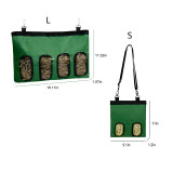 HAY BAG Hanging Pouch Small Animal Feeder (2 Hole) (back view) — Australian made small pet treats by Huds and Toke