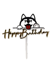 Acrylic DOG Birthday Cake Topper (close-up) — Australian made dog treats by Huds and Toke