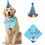 DOG Colourful POM POM Party HAT AND Bandana SET (lifestyle) — Australian made dog treats by Huds and Toke