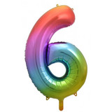 DOG OR CAT Birthday Party Numbered Balloons - Rainbow — Australian made dog treats by Huds and Toke