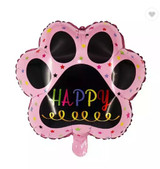 Happy PAW Shaped DOG Birthday Balloon (back view) — Australian made dog treats by Huds and Toke