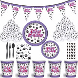 Purple AND Black Happy Birthday DOG PAW Print Party Bundle Balloons... (close-up) — Australian made dog treats by Huds and To