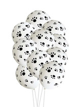 Purple AND Black Happy Birthday DOG PAW Print Party Bundle Balloons... (packaging) — Australian made dog treats by Huds and T