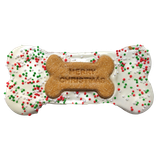 Large Merry Christmas Bone Cookie DOG Treat - 1pce, Australian made dog treats by Huds and Toke