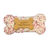 Large Happy Birthday Bone - Pink/Pastel - DOG Treats — Australian made dog treats by Huds and Toke