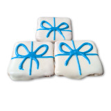 Birthday Present Cookie - Pink AND Blue - DOG Treats (lifestyle) — Australian made dog treats by Huds and Toke