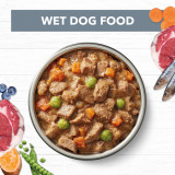 Ivory Coat Grain Free Adult WET DOG Food Lamb & Sardine Stew (close-up), Australian made dog treats by Huds and Toke