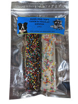Carob AND Yoghurt Chewy Dipstick - 2Pce - DOG Treats (back view), Australian made dog treats by Huds and Toke