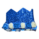 DOG GLITTER PARTY CROWN - 1PCE - NAVY