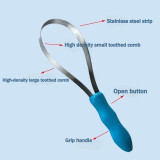 Dual Sided Shedding Brush FOR Horses OR DOG Grooming (back view), Australian made dog treats by Huds and Toke