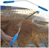 Dual Sided Shedding Brush FOR Horses OR DOG Grooming (back view), Australian made dog treats by Huds and Toke