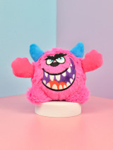 Crazy Monster Face 2 in 1 Toy - Huds and Toke Dog Toy - Pink