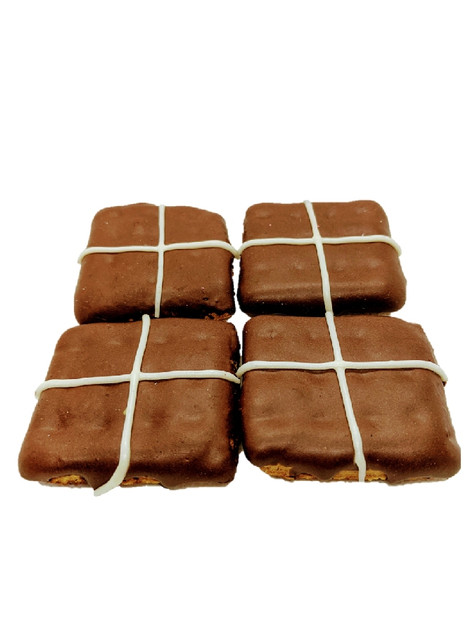 Easter Gourmet Dog Treats - Hot Cross Cookie Buns by Huds and Toke