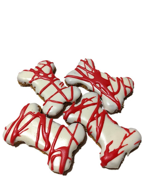 Halloween Blood Splattered Bones - DOG Treats, Australian made dog treats by Huds and Toke