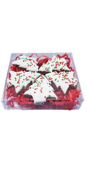 Christmas Tree Horse Treat Gift BOX - 5Pce (back view), Australian made horse treats by Huds and Toke