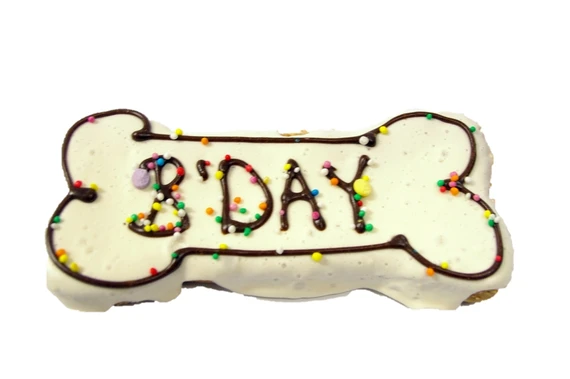 Large Bday Bone - DOG Birthday Bone - DOG Treats — Australian made dog treats by Huds and Toke