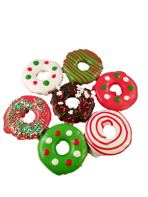 Little Christmas Doggy Donuts DOG Treats - 40 PCE — Australian made dog treats by Huds and Toke