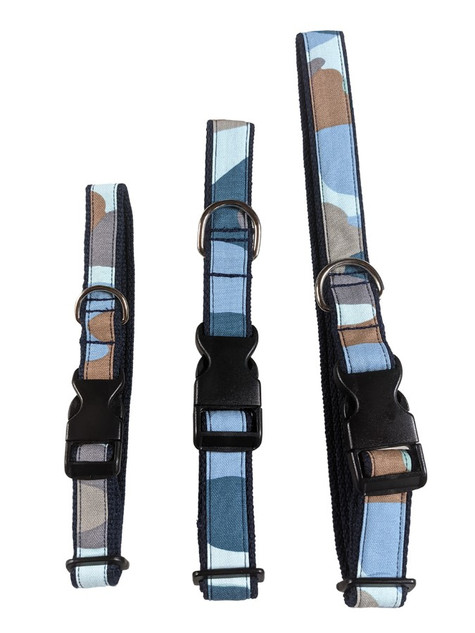 Blue Camo DOG Collar - Made IN Australia, Australian made dog treats by Huds and Toke