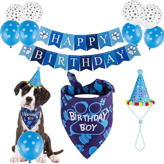 Birthday BOY OR Birthday Girl Bandana - DOG Birthday Party Supplies Pack — Australian made dog treats by Huds and Toke