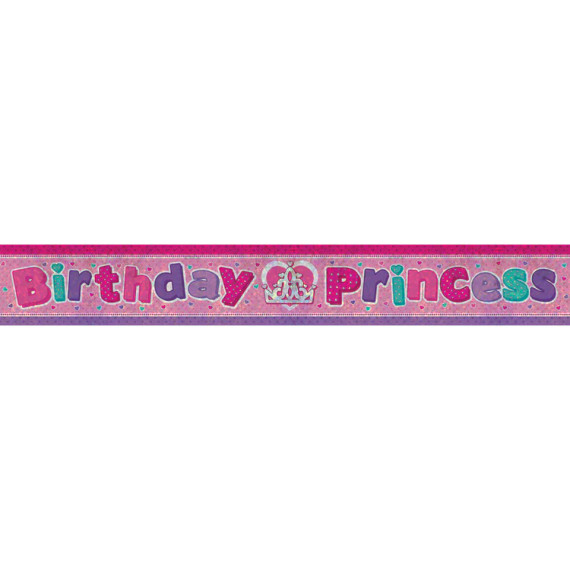 DOG OR CAT Birthday Princess Foil Banner — Australian made dog treats by Huds and Toke