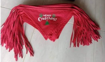 Christmas Bandana (back view), Australian made pet treats by Huds and Toke