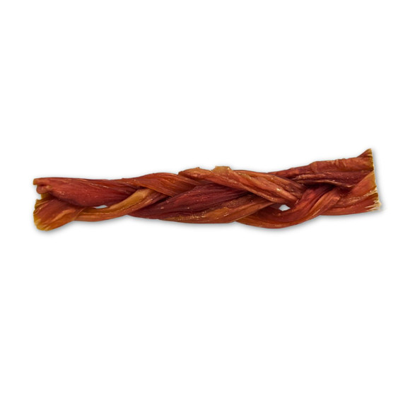 Braided Bull Chew - Small - DOG Treats (back view), Australian made dog treats by Huds and Toke
