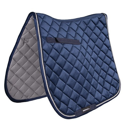 Velvet General Purpose Saddle PAD, Bamboo Lining, Navy, Full Size, Australian made horse treats by Huds and Toke