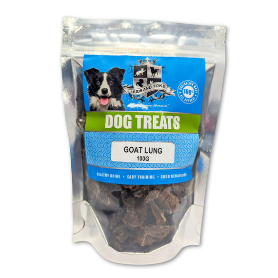Goat Lung Puff - DOG Treats (close-up) — Australian made dog treats by Huds and Toke