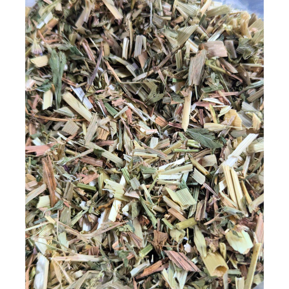 OAT AND Lucerne Chaff Combo - FOR Young Rabbits, Guinea Pigs AND Small Animals (back view), Australian made by Huds and Toke