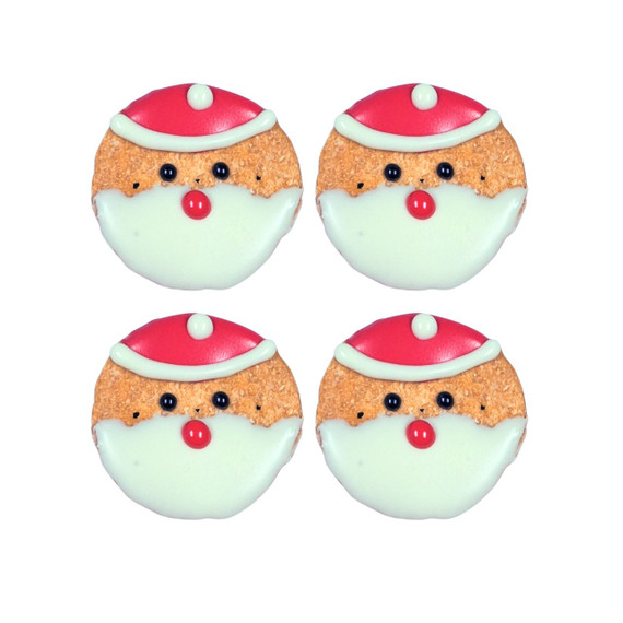 SANTA FACE CHRISTMAS COOKIE - CHRISTMAS DOG TREAT SANTA FACE CHRISTMAS COOKIE - CHRISTMAS DOG TREAT