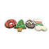 Christmas DOG Treat Gift BOX - Mixed Christmas Cookie 4Pce (back view) — Australian made dog treats by Huds and Toke