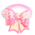 LIGHT PINK DOG COLLAR AND CAT COLLAR SPARKLE SEQUIN BOWTIE