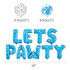 DOG Let’S Pawty Birthday Party Balloon Supplies Pack - Blue, Australian made dog treats by Huds and Toke