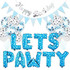 DOG Let’S Pawty Birthday Party Balloon Supplies Pack - Blue (back view), Australian made dog treats by Huds and Toke