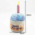 Soft DOG TOY – Happy Birthday Cupcake With Candle (back view) — Australian made dog treats by Huds and Toke