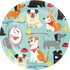 Green DOG Themed Party Accessories (back view), Australian made dog treats by Huds and Toke