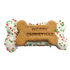 Small Merry Christmas Bone Cookie DOG Treat (back view), Australian made dog treats by Huds and Toke