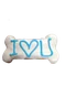 Small DOG I Love U Bone - DOG Treats - Valentines DOG Treats (back view), Australian made dog treats by Huds and Toke