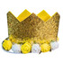 DOG GLITTER PARTY CROWN - 1PCE - GOLD