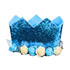 DOG GLITTER PARTY CROWN - 1PCE - LIGHT BLUE