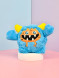 Crazy Monster Face 2 in 1 Toy - Huds and Toke Dog Toy - Blue