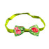 HUDS AND TOKE - EASTER BOW TIE - DOG AND CAT EASTER BOW TIE - BRIGHT GREEN WITH CHICKS, BUNNIES AND EGGS