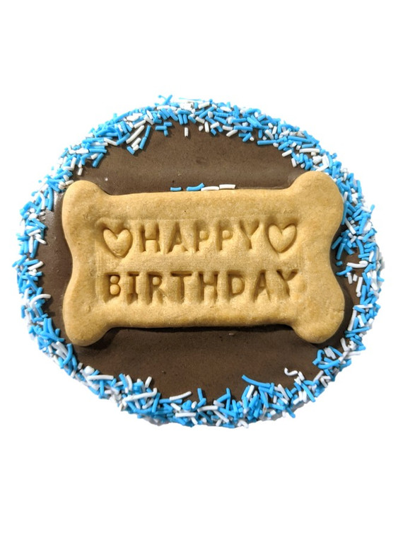 Dog Birthday Cake Dog Treat - Carob - 1 pce