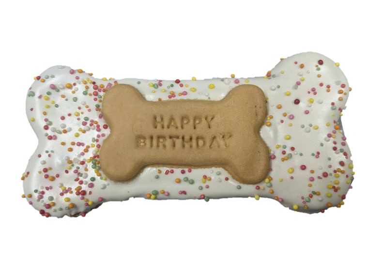 Large Happy Birthday Bone - Dog Birthday Bone - Dog Cookie