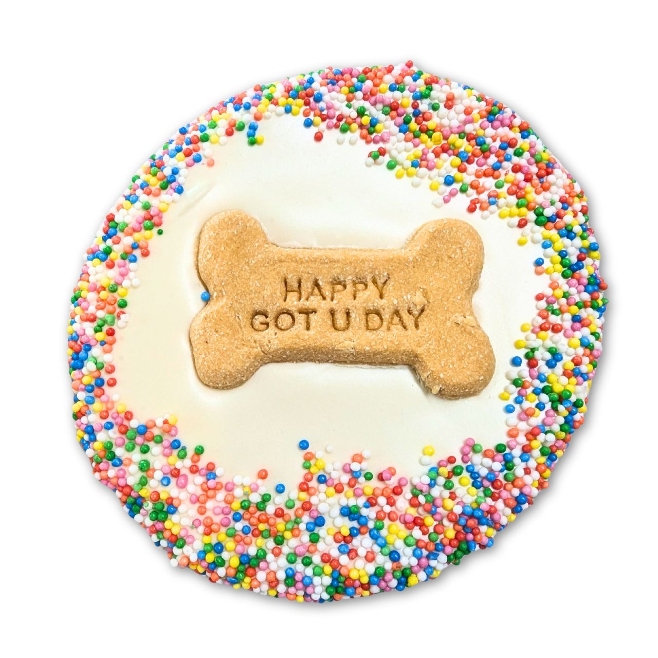 Happy Got U Day Dog Cakes - Yoghurt Dog Treat - 1pce, baked and dried in our own kitchen on the Sunshine Coast.